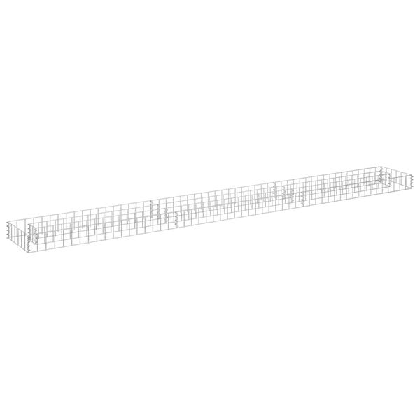 vidaXL Gabion høybed galvanisert stål 270x30x10 cm