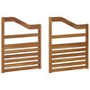 vidaXL Armlener 2 pcs Brun 59 x 4 x 73 cm Konstruert tre