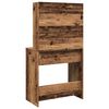 vidaXL Sminkebord med speil gammelt tre 74,5x40x141 cm