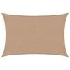 vidaXL Solseil 160 g/m&sup2; gr&aring;brun 2,5x4 m HDPE