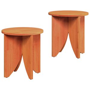 vidaXL Kaffebord 2 stk. Vokset Brun 41,5 x 41,5 x 44 cm