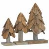vidaXL Juletre 3 stk. Brun 40 cm Heltre teak