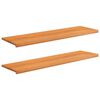 vidaXL Vinduplanker 2 stk. Lys Brun 160 x 40 x 2 cm Massiv b&oslash;ketre