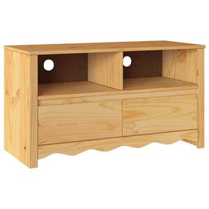 vidaXL TV-skap med skuff Drammen Eik 99 x 43 x 55 cm Massivt furutre