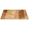 vidaXL Bordplate naturlig kant 60x60x2,5 cm grovt heltre mangotre