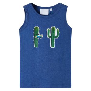 Singlet for barn m&oslash;rkebl&aring; melert 104