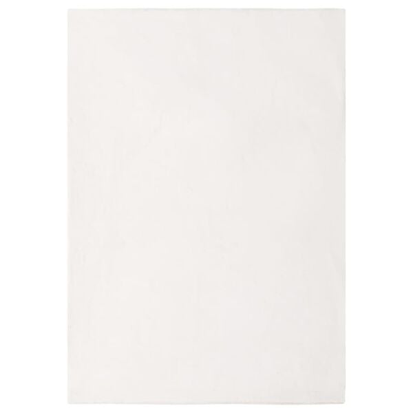 vidaXL Teppe kunstig kaninskinn 200x300 cm kremhvit