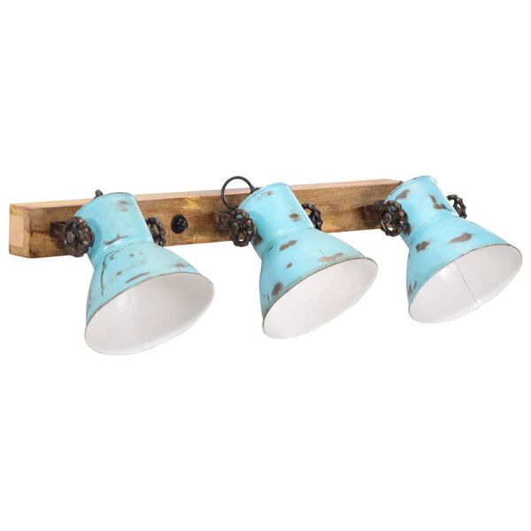 vidaXL Vegglampe 25 W denimbl&aring; 65x25 cm E27