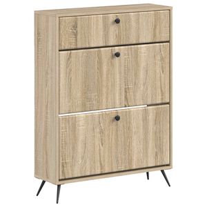 vidaXL Sko Skap BREDA 78 x 24 x 103 cm Konstruert tre Sonoma eik