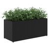 vidaXL Plantekasse med 2 potter svart 72x30x32 cm polyrotting