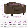 vidaXL Hundesofa brun 67x47x36 cm plysj