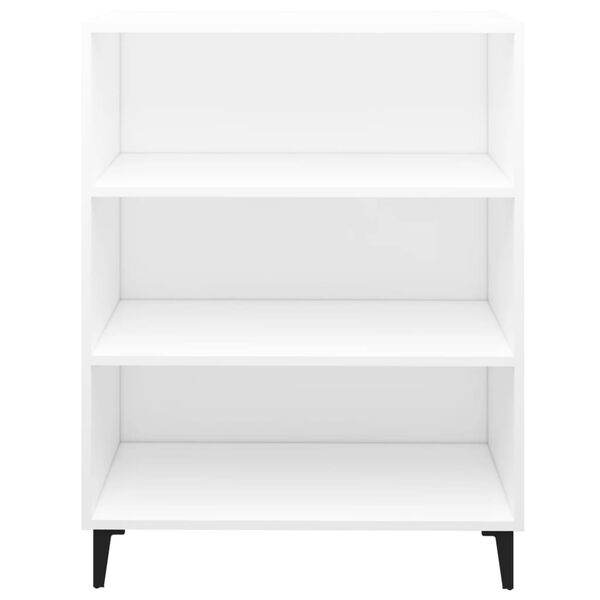 vidaXL Skjenk hvit 69,5x32,5x90 cm konstruert tre