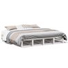 vidaXL Sengeramme med madrass hvit 200x200 cm heltre furu