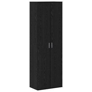 vidaXL Highboard Svart eik 60 x 35 x 180 cm Konstruert tre