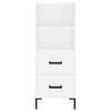 vidaXL Highboard hvit 34,5x34x180 cm konstruert tre
