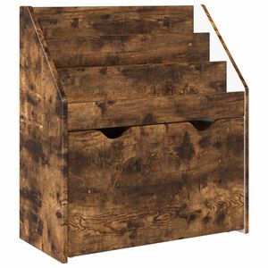 vidaXL Barneskrivebokhylle R&oslash;kt eik 60 x 29,5 x 69 cm Konstruert tre