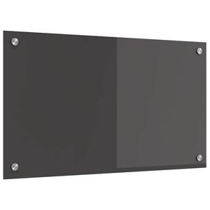 vidaXL Kjøkkenbakplate Mørke grå 70 x 40 x 0,6 cm herdet glass