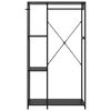 vidaXL Garderobe svart 90x40x167 cm metall og sponplate