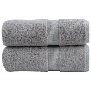 vidaXL Premium vaskeh&aring;ndkl&aelig;r SOLUND 2 stk gr&aring; 30x30cm 600gsm