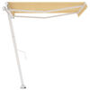 vidaXL Frittst&aring;ende manuell uttrekkbar markise 300x250 cm gul og hvit