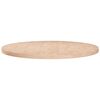 vidaXL Rund bordplate &Oslash;60x2,5 cm ubehandlet heltre eik