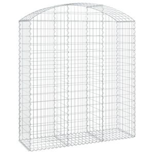 vidaXL Gabionkurv buet 150x50x160/180 cm galvanisert jern