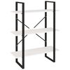 vidaXL Bokhylle 3 nivåer hvit 80x30x105 cm heltre furu