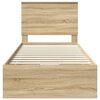 vidaXL Sengestamme med skuff Sonoma eik 90 x 190 cm Ingeni&oslash;rtre