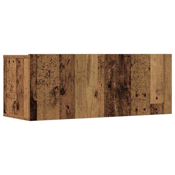 vidaXL TV-skapsett 7 deler veggmontert gammelt tre konstruert tre