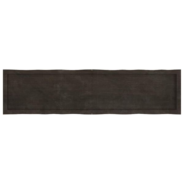 vidaXL Bordplate mørkebrun 160x40x(2-4)cm behandlet heltre naturlig