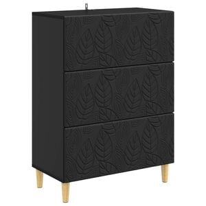 vidaXL Skuffeskap Svart 66 x 34,5 x 90 cm Konstruert tre