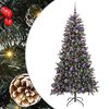 vidaXL Kunstig juletre med 300 LED gr&oslash;nn 210 cm PVC og plast og st&aring;l