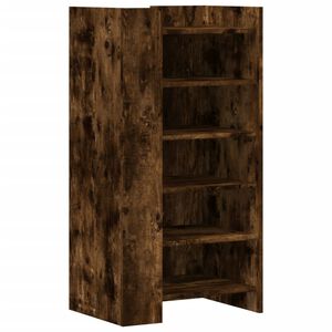 vidaXL Skohylle r&oslash;kt eik 52x37,5x100 cm konstruert tre