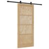 vidaXL Skyved&oslash;r Naturlig og svart 86 x 198,5 cm Heltre furu