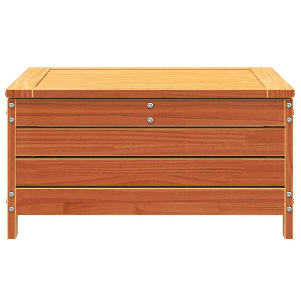 vidaXL Hagefotskammel voksbrun 62x63,5x32 cm heltre furu