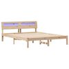 vidaXL Sengestamme med hodegjerde Brun 150 x 200 cm Massiv furu