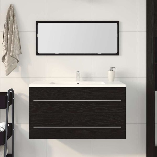 vidaXL Sink Cabinet Svart Eik 90 x 45 x 1.5 cm Konstruert tre