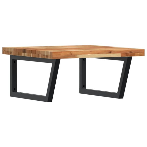 vidaXL Servanthylle veggmontert st&aring;l og heltre akasie