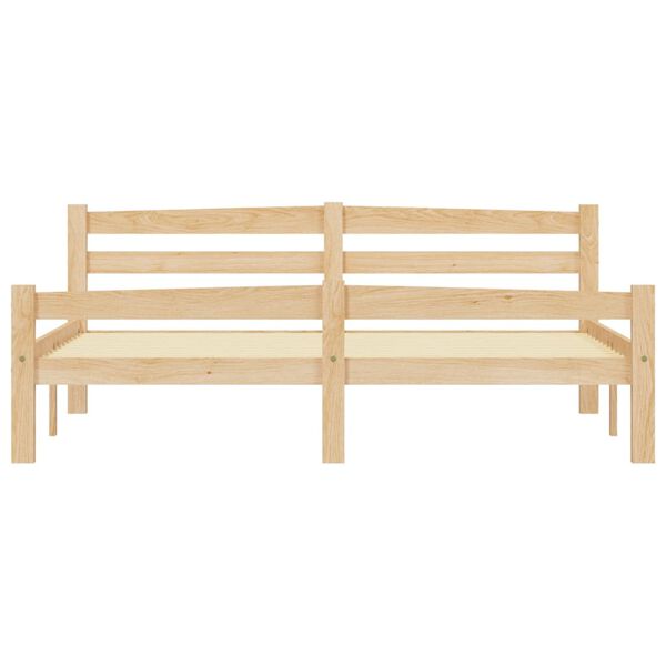 vidaXL Sengeramme med 4 skuffer heltre furu 160x200 cm