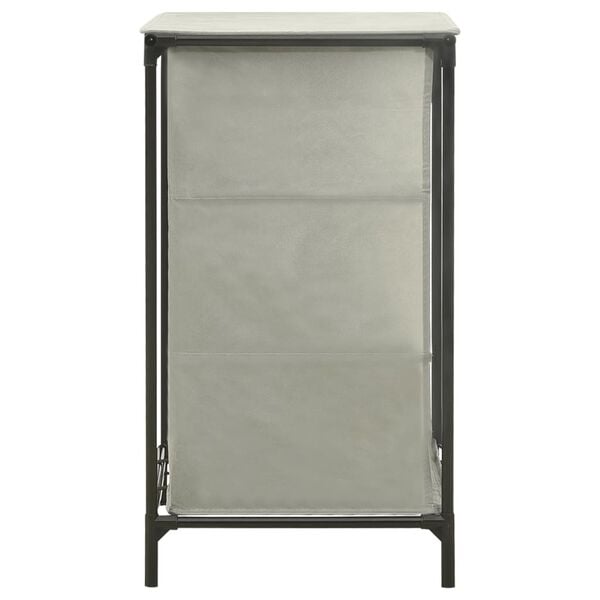 vidaXL Skohylle 57x36x61 cm ikke-vevd stoff og st&aring;l gr&aring;