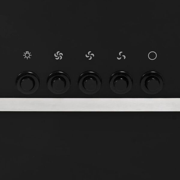 vidaXL Vegghengt kj&oslash;kkenvifte 90 cm rustfritt st&aring;l og herdet glass