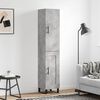 vidaXL Highboard betonggr&aring; 34,5x34x180 cm konstruert tre