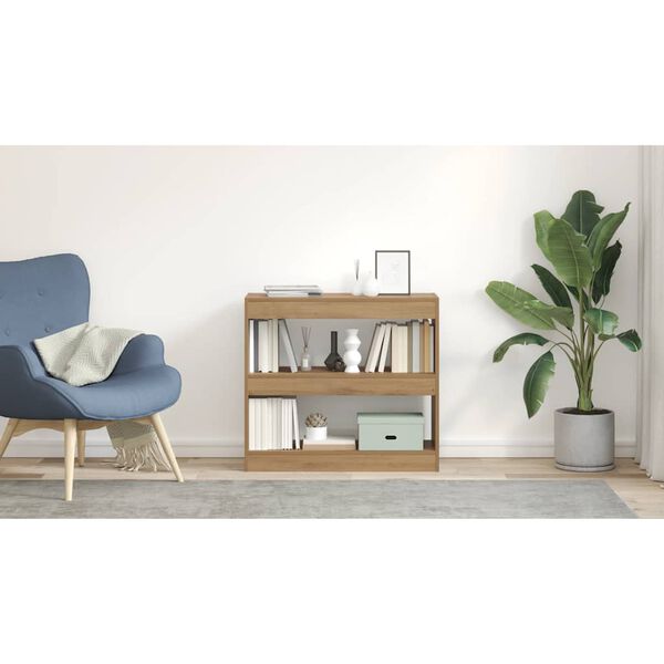 vidaXL Bokhylle/romdeler artisan eik 80x30x72 cm