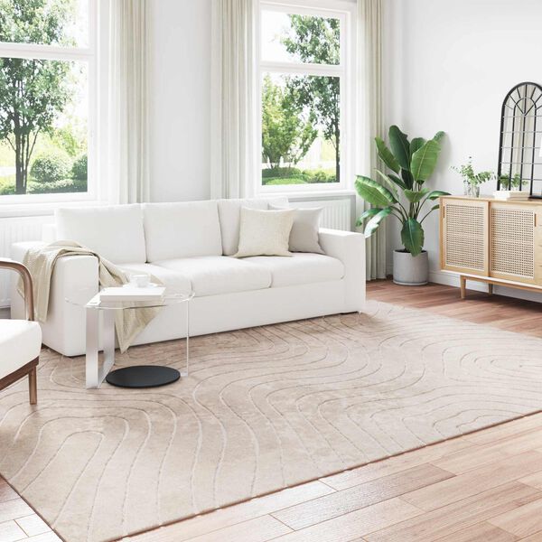 vidaXL Omr&aring;detepper Rektangul&aelig;r PALMERAS Beige 280 x 200 cm Polyester