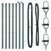 vidaXL Gjerdep&aring;le 7 pcs gr&oslash;nn St&aring;l