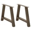 vidaXL Salongbordben A-formet 2 stk 60 x (42-43) cm st&aring;l