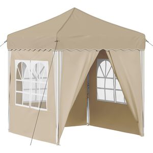 vidaXL Pop-up Festtelt Krem 195 x 195 x 245 cm