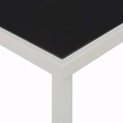 vidaXL Hagebord svart 220x90x74,5 cm stål