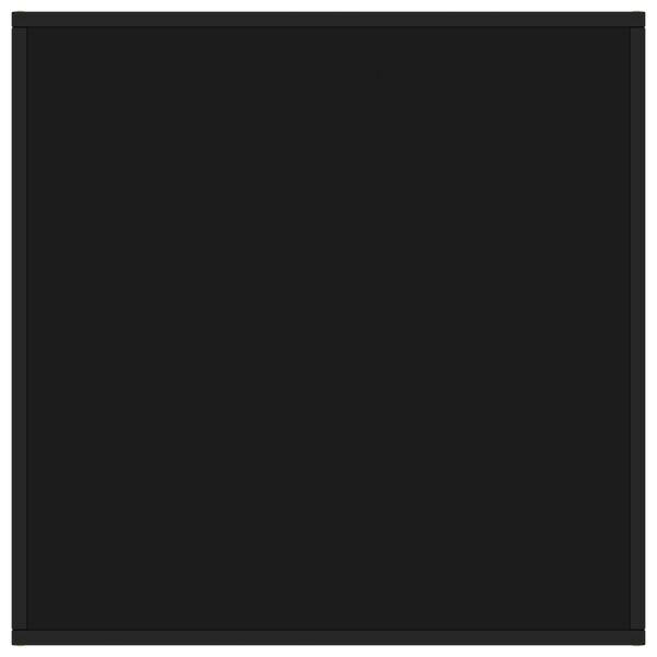 vidaXL Salongbord svart med svart glass 80x80x35 cm