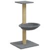 vidaXL Kattetre med klorestolper i sisal lysegr&aring; 74 cm